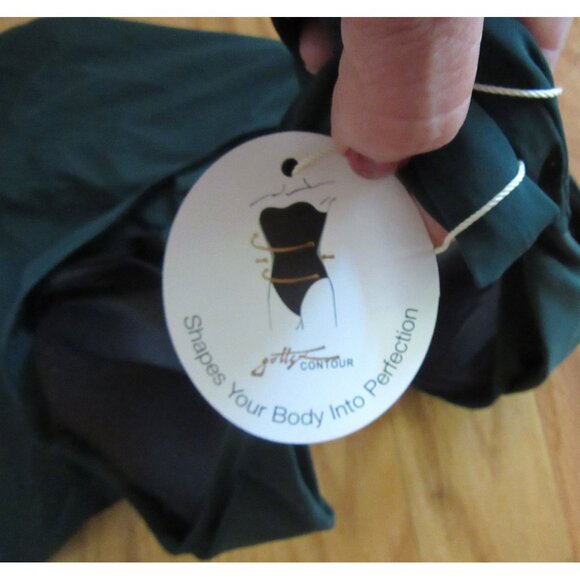 New w Tags, Gottex Contour Forest Green One Piece Bathing Suit SZ 14 - Picture 8 of 8